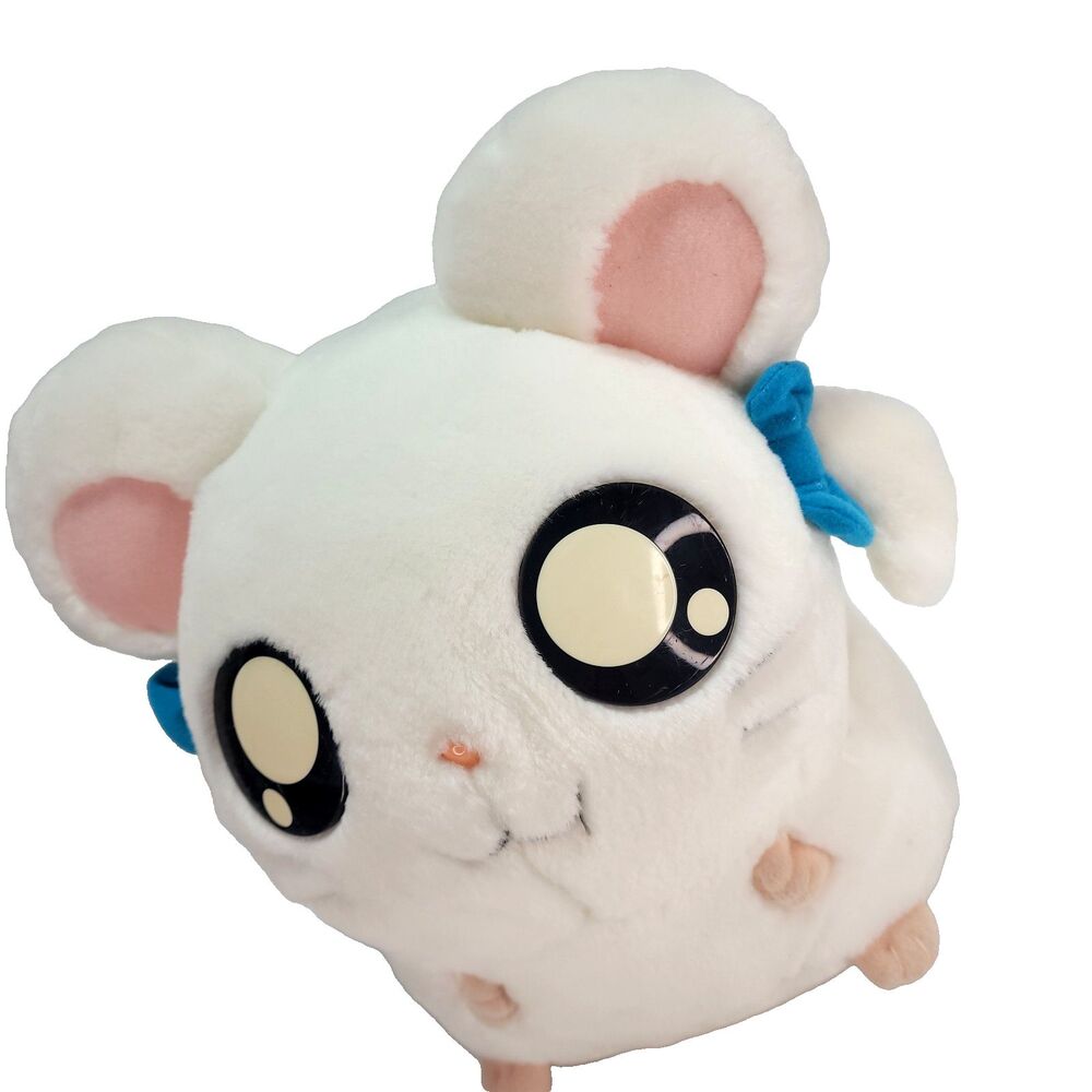 Vtg Bijou Ham-Ham Hamtaro Plush 2002 Stuffed Animal 9" Tall Hasbro Hamster Bows